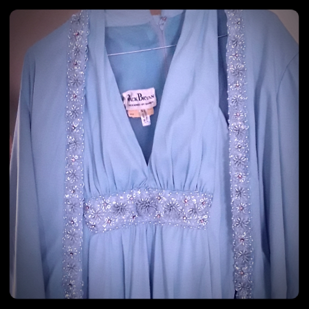 Long two-piece vintage dress